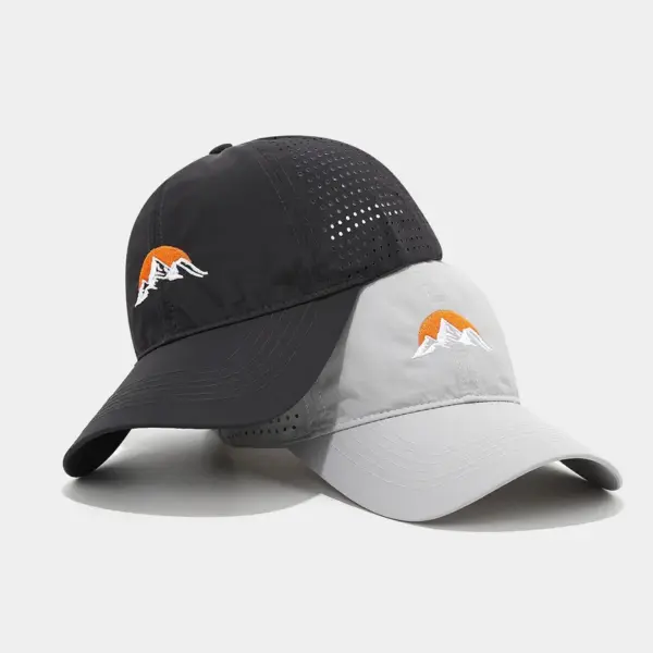 Wholesale Outdoor Mountain Peak Large Embroidery Sun Baseball Cap Quick-Dry Breathable Duckbill Cap Casual Sports Unisex Hat