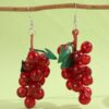 oly-ae98a88666eb24b8e82ec9addfb5c592 Wholesale personality simulation three-dimensional fruit earrings earrings fun grape earrings sweet cherry fruit earrings earrings