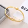 Wholesale Casual Lady Streetwear Tree Stainless Steel Plating Inlay Zircon Bangle