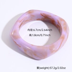 39# bracelet - purple - square - wide band