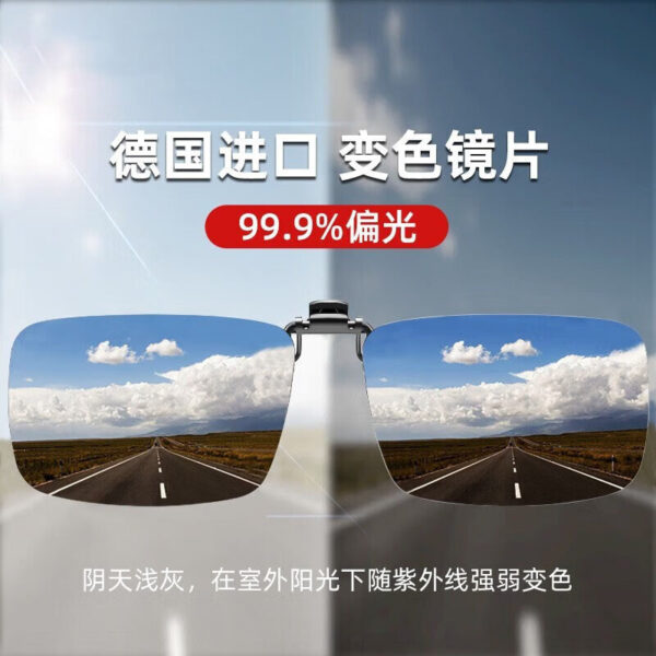 Wholesale Color Changing Day and Night Dual-Use Smart Polarized Clip Sunglasses for Men and Women with Myopia Can Wear Night Vision Driving Sunglasses