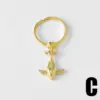 Wholesale AS Jewelry Hot Sale Full Zircon Copper Plated 18k Gold Ocean Style Starfish Whale Ring Rin82