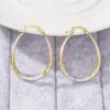Wholesale Three-dimensional Geometric Earrings For Women In Copper With KC Golden Water Plating And 0.03µm Thickness