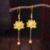 oly-aef18db63f0b7ffe767d8ba050875534 Wholesale Ancient style gold-plated lotus a perfect wedding accessory, a Valentine's Day gift for your girlfriend.