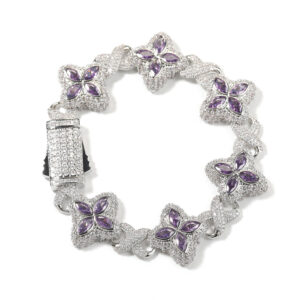 Silver purple / 7inch bracelet