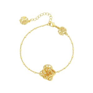 Sl624 gold single flower lace bracelet