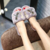 Wholesale warm plush slippers autumn and winter cotton slippers women’s woolen slippers