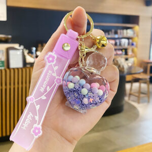 Perfume bottle colored beans-purple