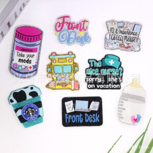 oly-af5c9f025d74892ecdd1e71018f6ff26 Wholesale loose powder cartoon letters car love drink jewelry acrylic pin DIY patch accessories