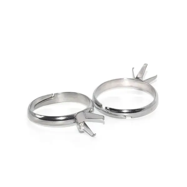 Wholesale Adjustable Stainless Steel Four Claw Base Empty Holder For DIY Handmade Jewelry Accessories Ring Setting Original Design
