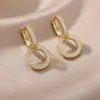 Wholesale 304 Stainless Steel Copper Cross Butterfly PVD Coated Real Gold Plated IG Style Classic Style Waterproof Non Tarnish Plating Drop Earrings Earrings Ear Studs