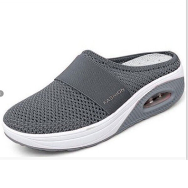 oly-af88cc28651f999452f7a90ab208bcc4 Wholesale Large Size Baotou Slippers for Women Breathable Fly Mesh Slip-On Half Slippers