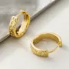 Wholesale Three-dimensional Geometric Earrings For Women In Copper With KC Golden Water Plating And 0.03µm Thickness