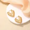 Wholesale PVD Coated Gold Plated Heart Shape 304 Stainless Steel IG Style Vintage Style Waterproof Non Tarnish Ear Clip