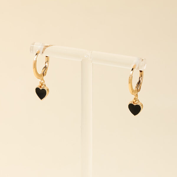 oly-afa7bcee82da6caf3b40462de950c13a Wholesale 1 Pair of Versatile Heart-Shaped Simple Earrings 1 Pair of Niche Spade Design Women's Earrings