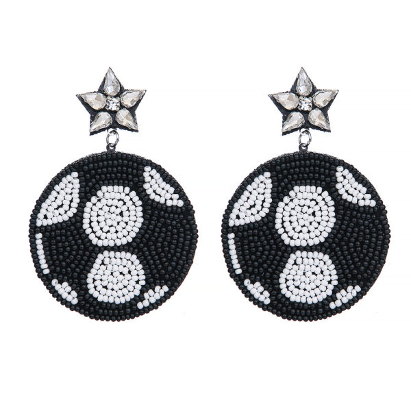 oly-afa7f2cc77c00dac8e4467335a9bd20e Wholesale Game Day Sports Series Earrings Hand-woven Football Football Beaded Earrings