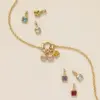Wholesale 1 Piece 201 Stainless Steel 304 Stainless Steel Glass Geometric Square Pendant Necklace