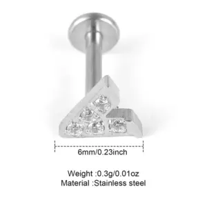 Steel White Zirconium / 1.2*8*6mm