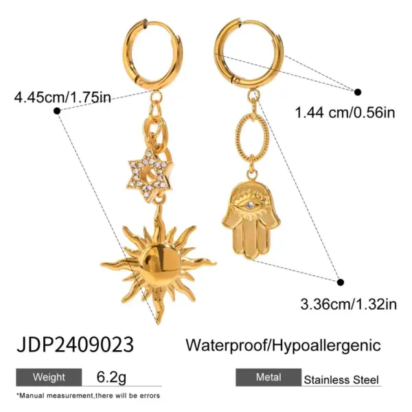 Wholesale Sun Devil's Eye Shoe Accessories 304 Stainless Steel