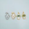Wholesale Gold-plated copper micro-inlaid mother-of-pearl pendant necklace choker