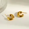 oly-afef8ba1d13817b353402f2e59ddfe73 Wholesale Three-dimensional Irregular Stud Earrings In 304 Stainless Steel With 18K Real Gold PVD Coating And 0.03µm Thickness