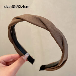 Twist hairband [brown]]