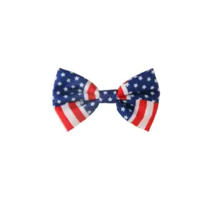 #3 Duckbill Clip Bow-blue+red
