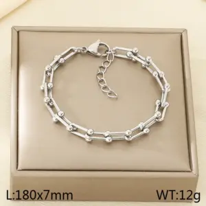 Steel Color Bracelet KB208458-GC
