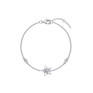 Xl0238 woven female star (bracelet white gold)