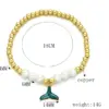 Wholesale Copper Simple Style Beaded Heart Shape Flower Snowflake Bracelets