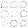Wholesale Alloy heart-shaped enamel Buddhist prayer bead bracelet with red, blue, and pink three-color Buddhist prayer bead chain, heart-shaped lock ornament, and diamond beads.