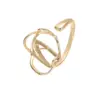 Wholesale Women’s Flowers Ring In Copper With Golden Electroplated Finish Featuring Gem Inlay