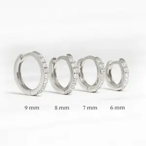 White Gold Color White Diamond 9mm