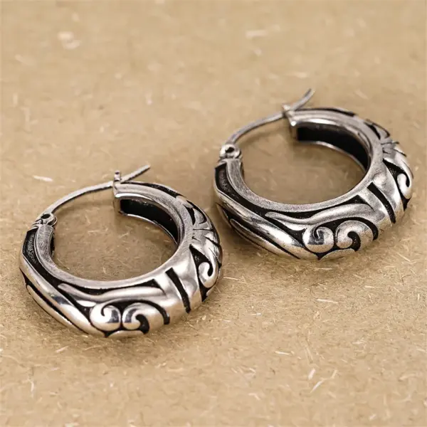 Wholesale Three-dimensional Geometric Earrings For Women In Copper With White K Water Plating And 0.03µm Thick Coating