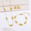 Wholesale Luxurious Oval Sweater Chain Necklace For Women, 3 Pieces Set