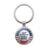 Wholesale United States American National Day Memorial Keychain In Silver Zinc Alloy