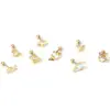 Wholesale 316L Stainless Steel Copper Ear Cartilage Rings & Studs Geometric Waterproof Non Tarnish Surgical Steel Women'S