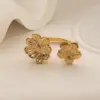 Wholesale Vintage Stainless Steel Ring With Zircon Flower Design 18K Vacuum Plated Non-Fading Eight-Pointed Star Ring Elegant Versatile Luxury Simple