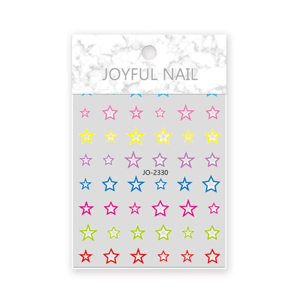 oly-b07fbf5e67da687097bdf3cb5602cbbb Wholesale Net red nail art stickers love five-pointed star small fresh with adhesive Macaron color nail art nail stickers