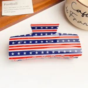 Striped Star Flag Grip-10.5cm Solid Square / Arylic