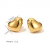 Wholesale 1 Pair Elegant Heart Shape Plating 304 Stainless Steel Drop Earrings
