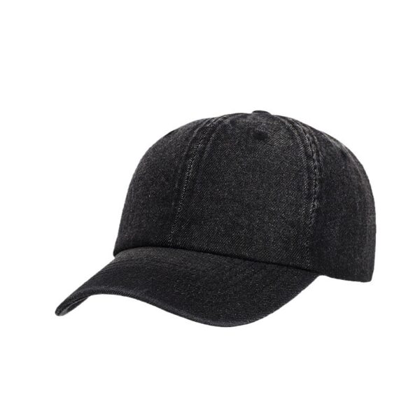 Wholesale Denim Blue Baseball Cap Hip-Hop Visor Hat Dome Breathable Sun Protection Adult Hat for Men and Women with Wide Brim Hip-Hop Trend