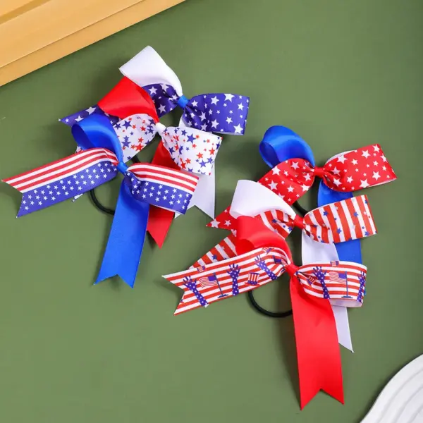 Wholesale American Independence Day Children's Custom Elastic Hairband Headwear Festival Elements Elastic Hairband Hair Accessories