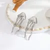 Wholesale 1 Pair Casual Hawaiian Commute Jellyfish Shell Copper 18K Gold Plated Ear Studs