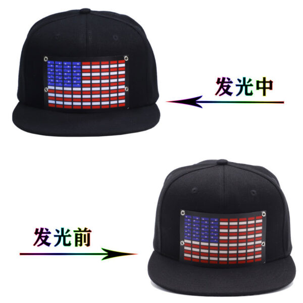 Wholesale  luminous hat LED luminous hat performance Party el cold light sheet luminous flat cap baseball cap
