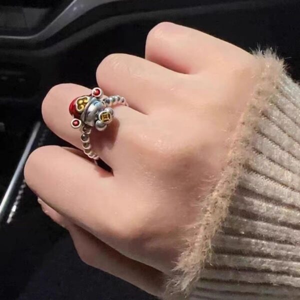 oly-b1130fb938d64742a286a9bb9da2bcdd Wholesale coin-shaped lucky charm ring, hand-woven modern style a perfect gift for your best friend on Qixi Festival