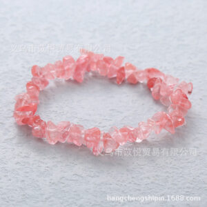 Watermelon red (synthetic material) / Bracelet circumference is about 18cm