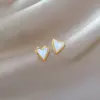 Wholesale PVD Coated Real Gold Plated Heart Shape Titanium Steel IG Style Waterproof Non Tarnish Ear Studs