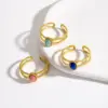 Wholesale PVD Coated 18K Gold Real Gold Plated Geometric 304 Stainless Steel Retro Classic Style Waterproof Non Tarnish Open Rings