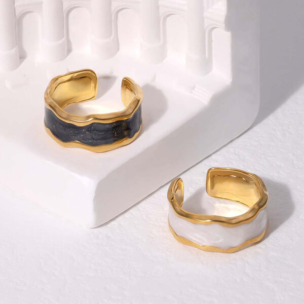 Wholesale Titanium steel ring with non-fading color, stainless steel index finger ring